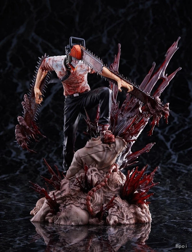 Chainsaw Man Denji & Pochita Figur – Anime Sammelfigur 22 cm - Front