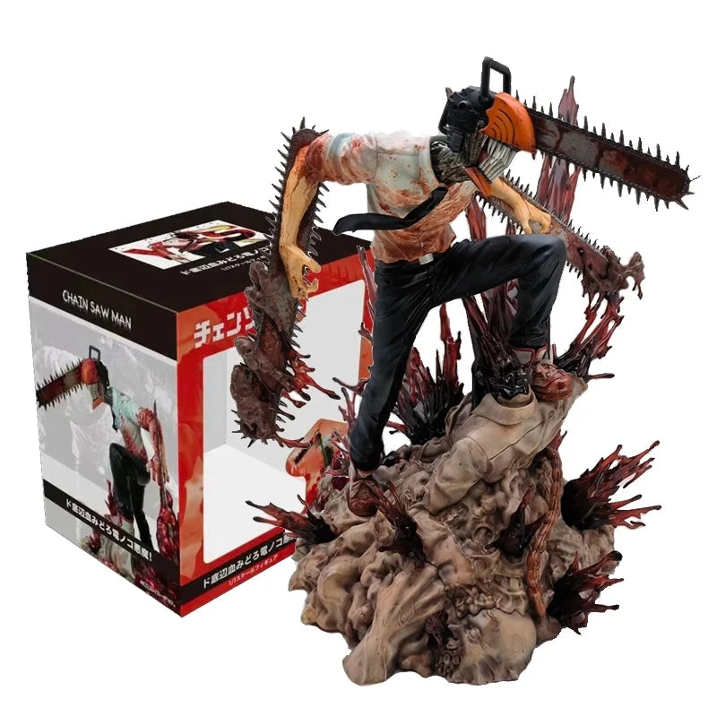 Chainsaw Man Denji & Pochita Figur – Anime Sammelfigur 22 cm - Verpackung